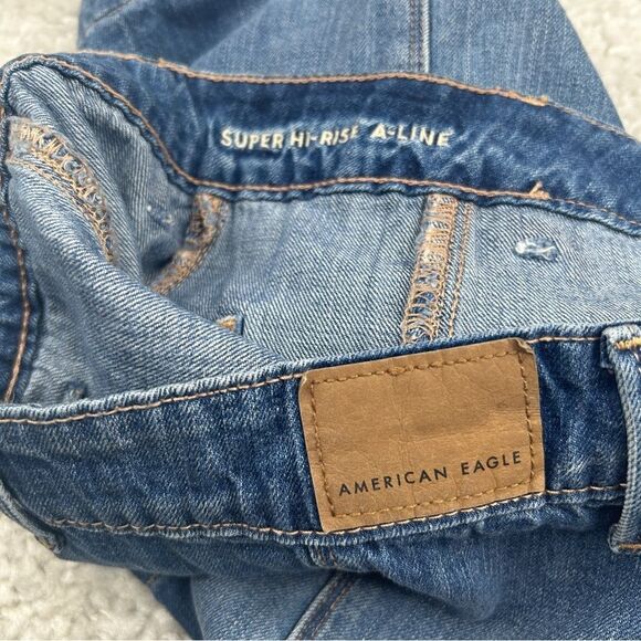 American Eagle Super Hi Rise A-line Denim Skirt - Picture 5 of 5